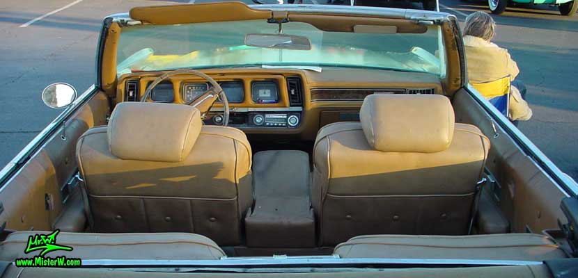 Photo of a gold 1969 Oldsmobile 2 Door Convertible at the Scottsdale Pavilions Classic Car Show in Arizona. 1969 Oldsmobile Dashboard & Interior