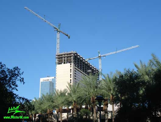 Photo of the Sheraton Phoenix Downtown construction & the Chase Tower in August 2007 Sheraton Phoenix Downtown construction & Chase Tower
