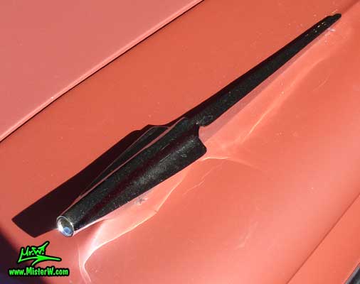 Photo of a pink 1959 Pontiac Star Chief 2 Door Hardtop Coupe at a Classic Car Auction in Scottsdale, Arizona. 59 Pontiac Chrome Fender Ornament