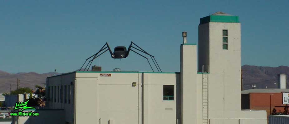 VW Beetle Spider Sculpture in Reno