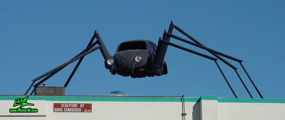 VW Bug Spider Sculpture by David Fambrough in Reno