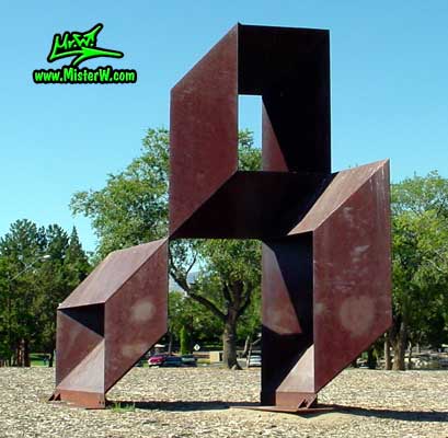 Big Steel Sculpture at Virginia Lake in Reno, Nevada