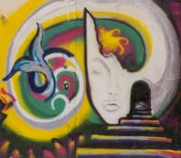 Painting by Wanda Riske